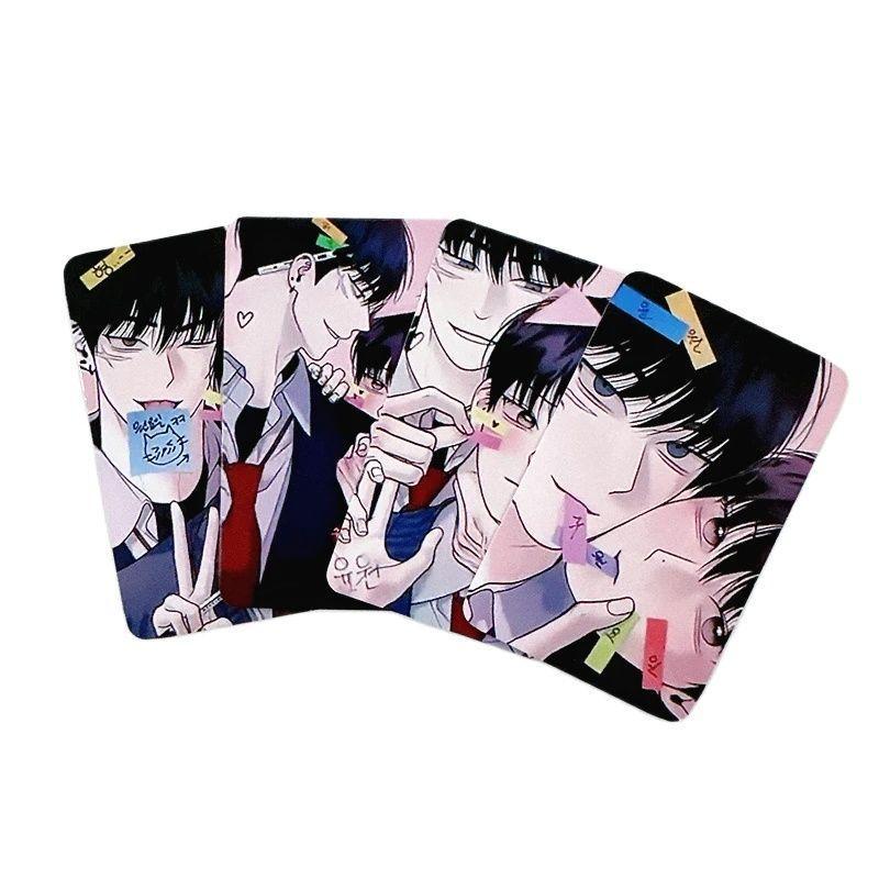 4 Pcs/Set Korean Manhwa Lomo Card Won Yaori, Koo Yunwon Manga Characters 3 Inches Photo Cards Cosplay Gift