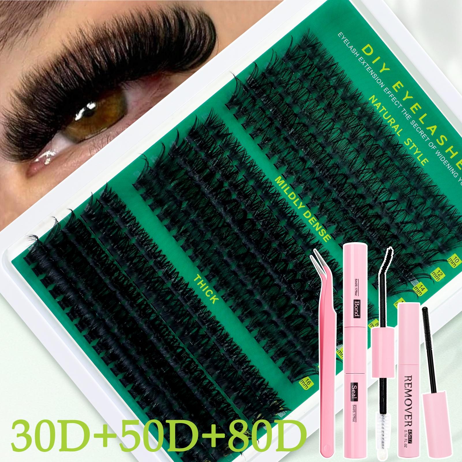 3-Piece Eyelash Adhesive & Sealing Kit, Personal Lash Glue for Strong Fix, DIY Eyelash Extensions & Remover with Brush, Allergy-Free Liquid Gel