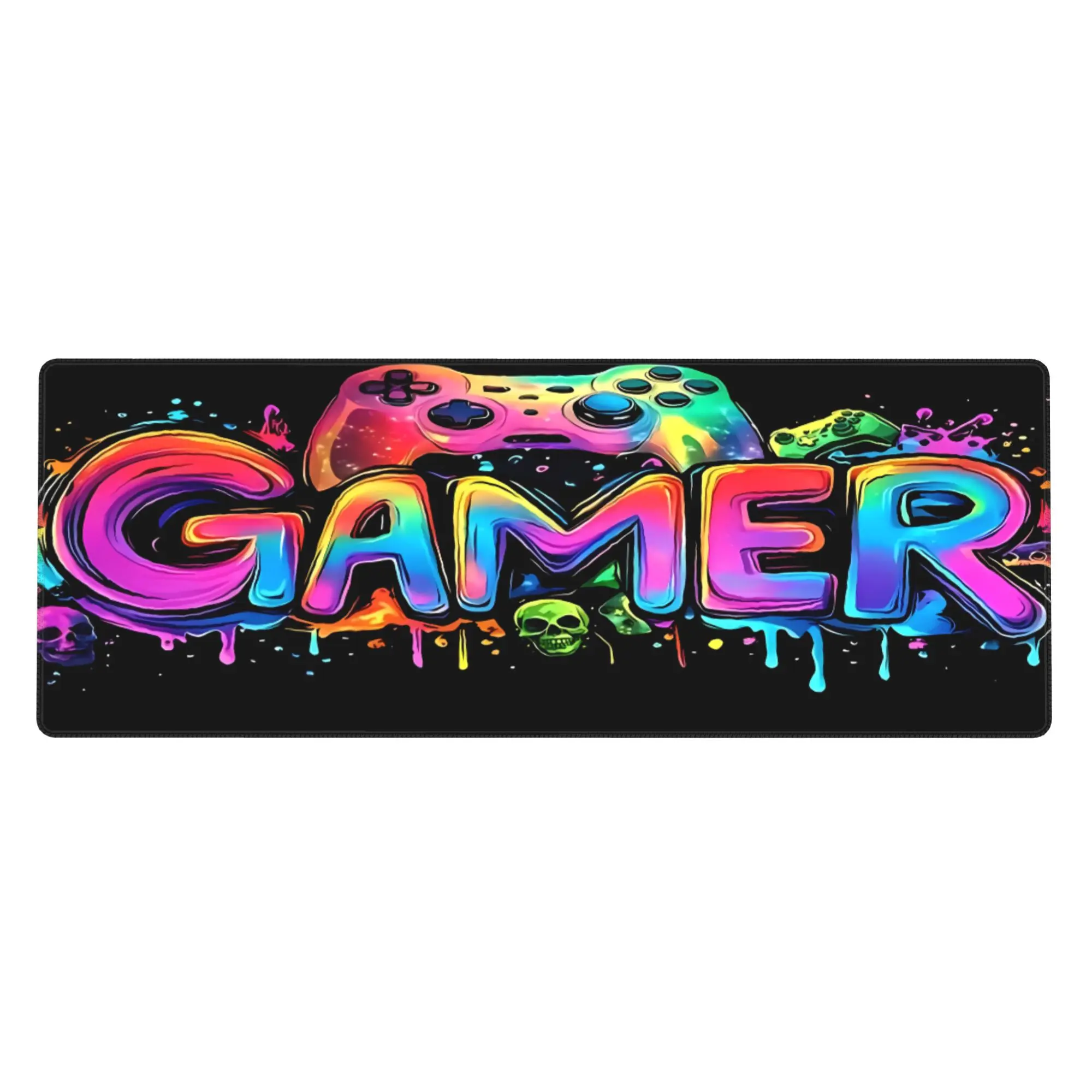 UV Reactive Responses Large Printed Mouse Pad for Desk, Extended Gaming Mouse Mat with Smooth Surface and Non-Slip Rubber Base, Oversized Desk Pad for PC, Laptop, Office, Home, Gaming Setup and Everyday Workstation