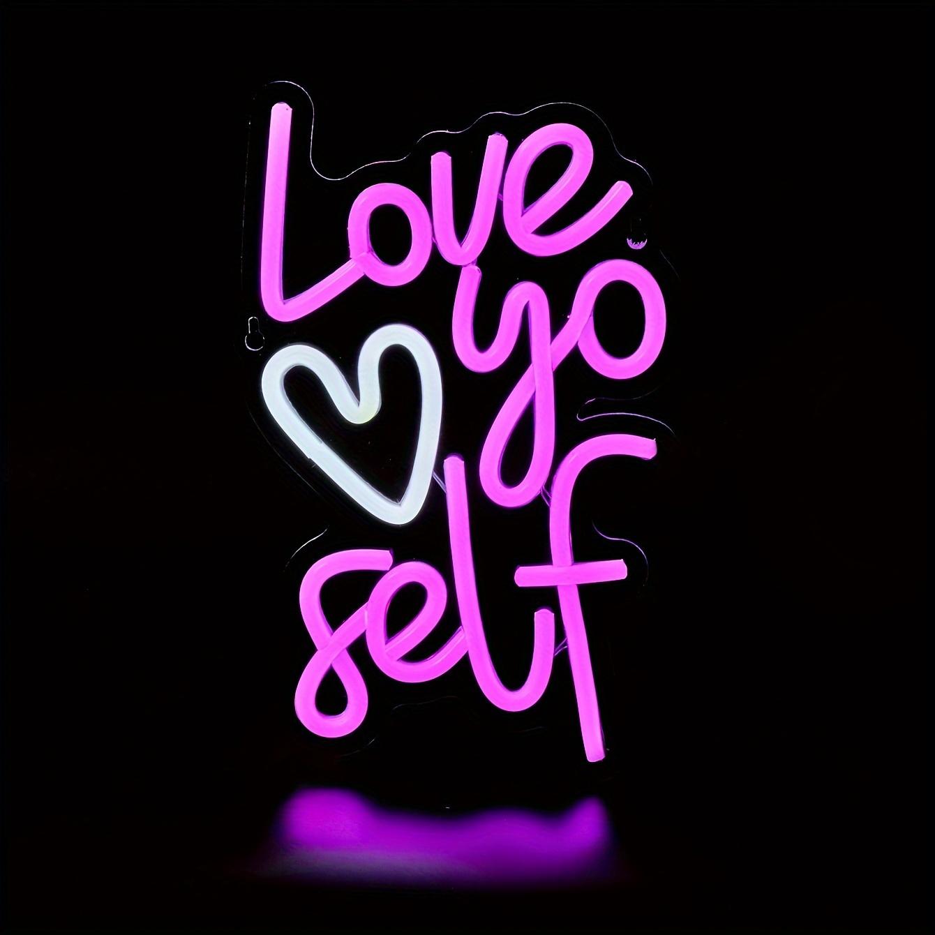 Letter Design Neon Sign, 1 Count USB Powered LED Neon Light, Summer Essentials, Decorative Light Ornaments for Home Party Decoration, Led Signs