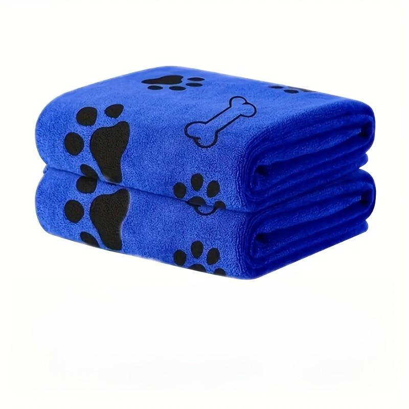 2 Pack Quick-Dry Pet Towels, 13.78x39.37 Inches, Soft Absorbent Polyester, Fun Claw Print Design, Ideal for Bathing & Grooming