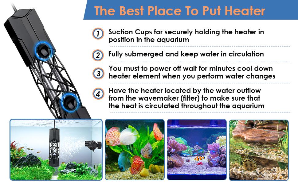 hygger Submersible Aquarium Heater Fish Tank Heater with Temperature Control & Auto Off Protection for Saltwater and Freshwater