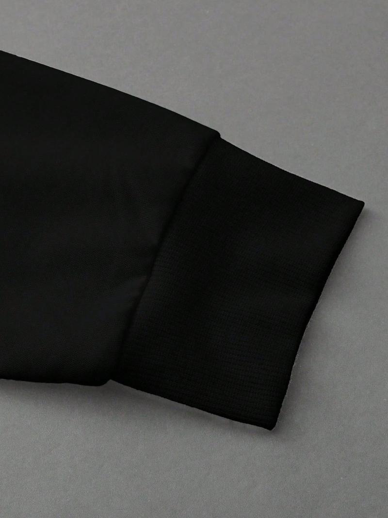 Unisex Streetwear Angel Print Design Sweatshirt, Loose-fitting Casual Long Sleeve Crewneck for Fall & Winter Fashion