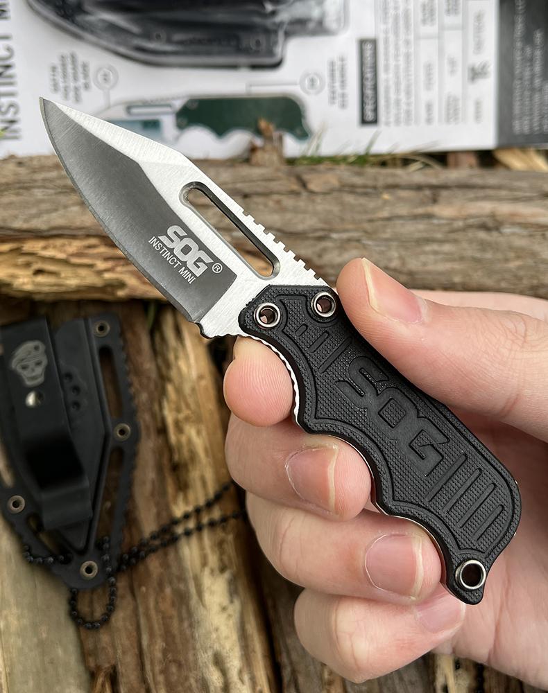 Mini Fixed Blade Knife EDC Knife Instinct Boot-Knife Premium Stainless Steel Blade Knife G10 Handle Knife Outdoor Hiking self defense tactical knife Camping Fishing Tool Knife with K Sheath Pocket Knife
