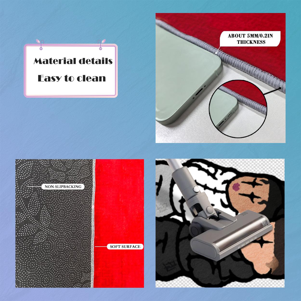 Irregular Printed Rug Velvet soft and comfortable patterned printed carpet, suitable for multiple scenarios, available in various sizes, soft and non-shedding Decorative Rug