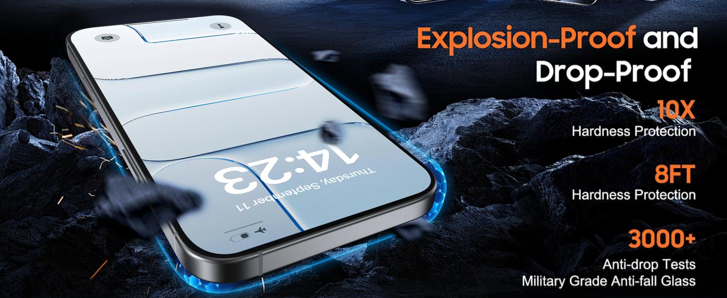 One Fish Screen Protector 2 Pack, for iphone,Samsung,Crystal Clear, Scratch-Resistant, Ultra-Smooth Touch, Privacy Protection, Easy Installation.