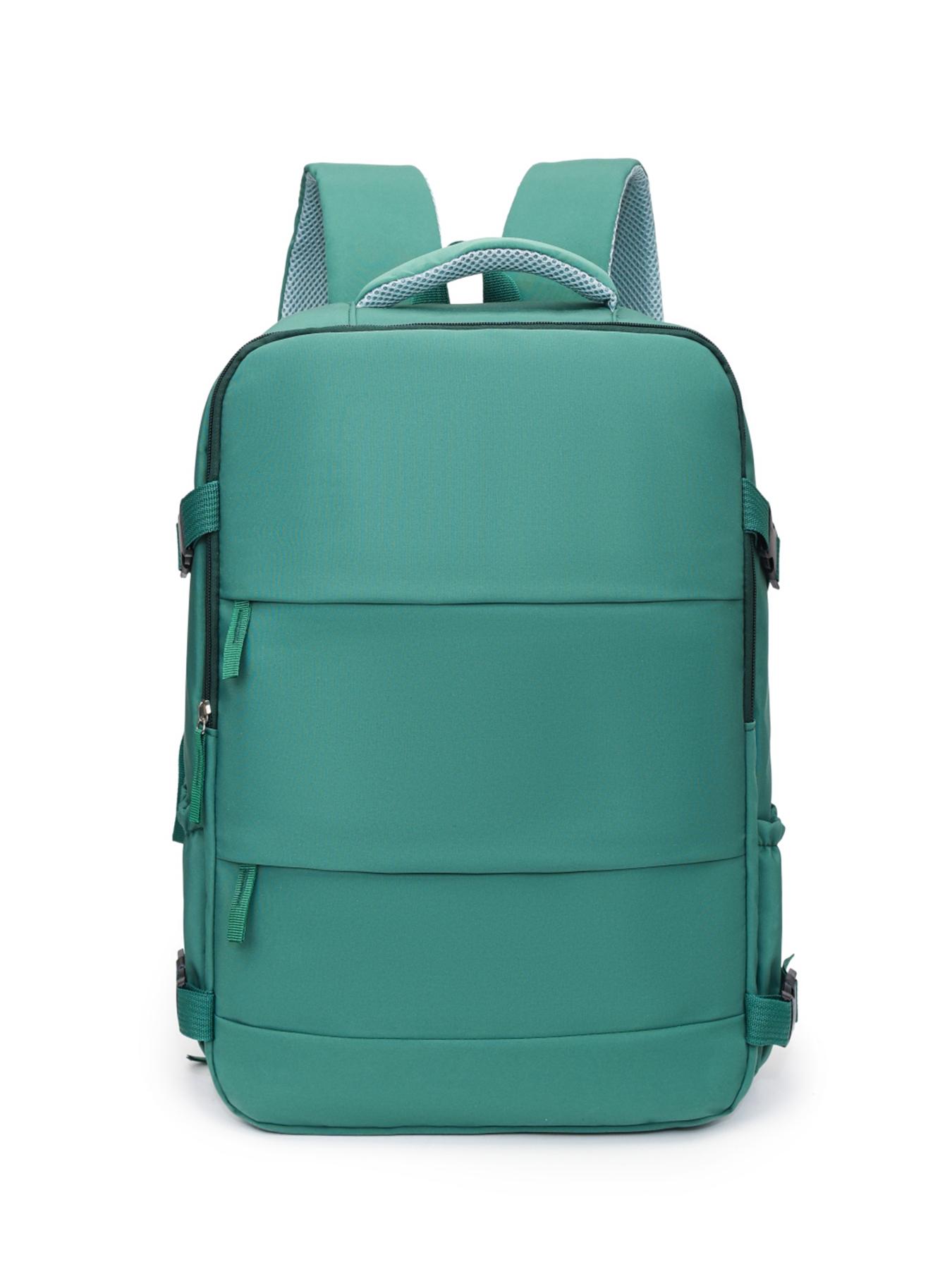 Simple commuting backpack, Casual Travel Backpack, Traveler Essentials Backpack, solid color multi compartment bag, large capacity computer bag, with side pockets, suitable for traveling and working