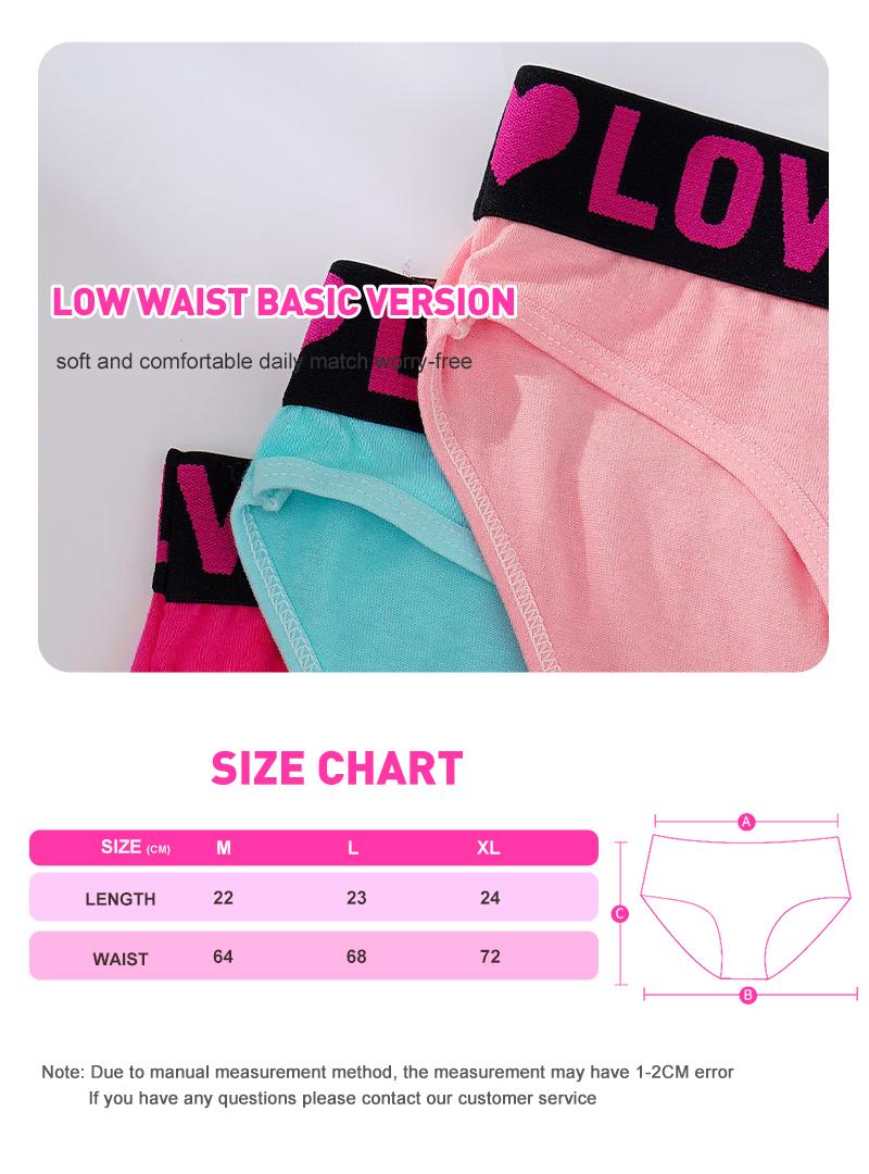 12 Pack High Rise Comfortable Casual Panties Set - Women's Plain Letter Tape Panties for Everyday Wear - Soft, Breathable, and Relaxing