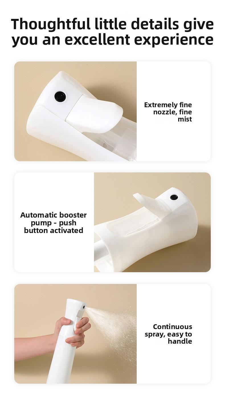 High-pressure continuous spray bottle for beauty, hairdressing and moisturizing, ultra-fine mist small spray bottle