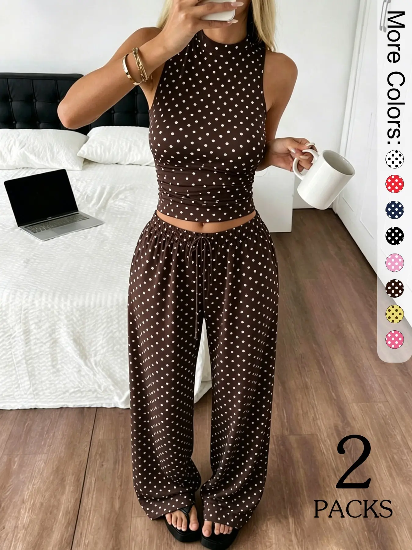 Brown polka dots