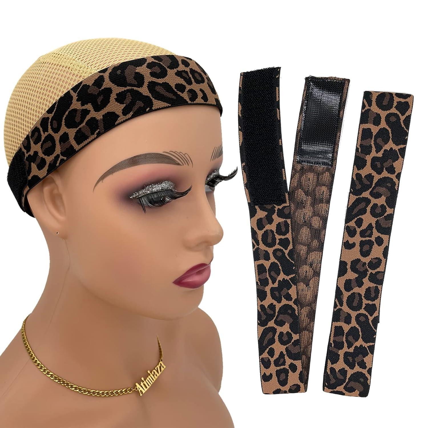 2 Piece Set Leopard Print Lace Hair Bands, Fixed Edges with Wrapped Ends, Stylish Accessory for Women & Girls