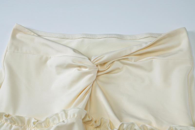 Solid Color Backless Crop Top & Ruched Skirt Two Pieces Set Women's Sleeveless Halter Neck Top & Skirt Ladies Summer Fall Clothes for Party Holiday Vacation Beach Boho Valentine's DayGift Outfit