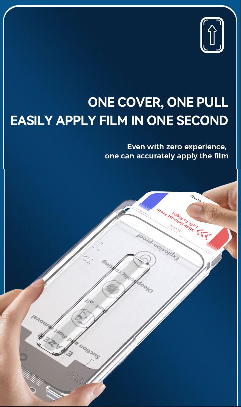 ERAZER for iPhone16Pro max/15/14pro/13 Series Clear/Privacy Protection Phone Film Dust Free Without Bubbles, HD Clear【1 Pack】Phone Screen Protector