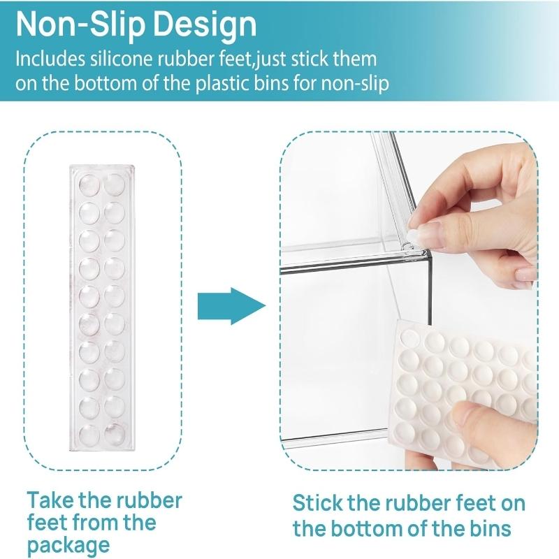 Clear Acrylic Storage Box, 2/4 Counts Stackable Storage Drawer, Home Organizer for Bathroom, Kitchen, Living Room, Office, Multipurpose Storage, Multilayer Storage