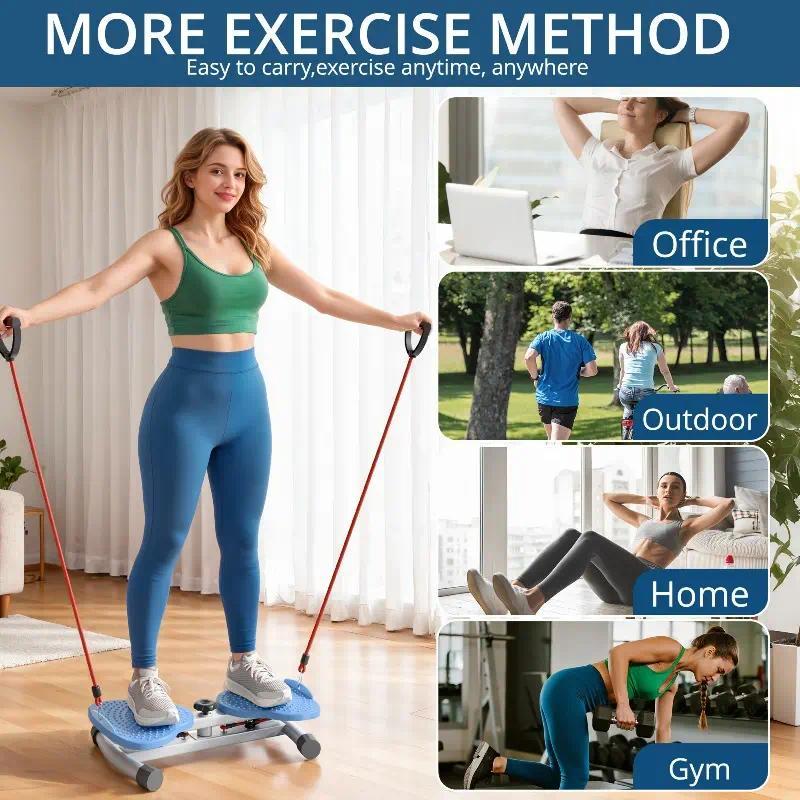 Heavy-Duty Waist Twisting Board with 330lbs Support, Silent Home Fitness Gear, Builds Abs & Oblique Muscles, Ideal Core Trainer for Men and Women