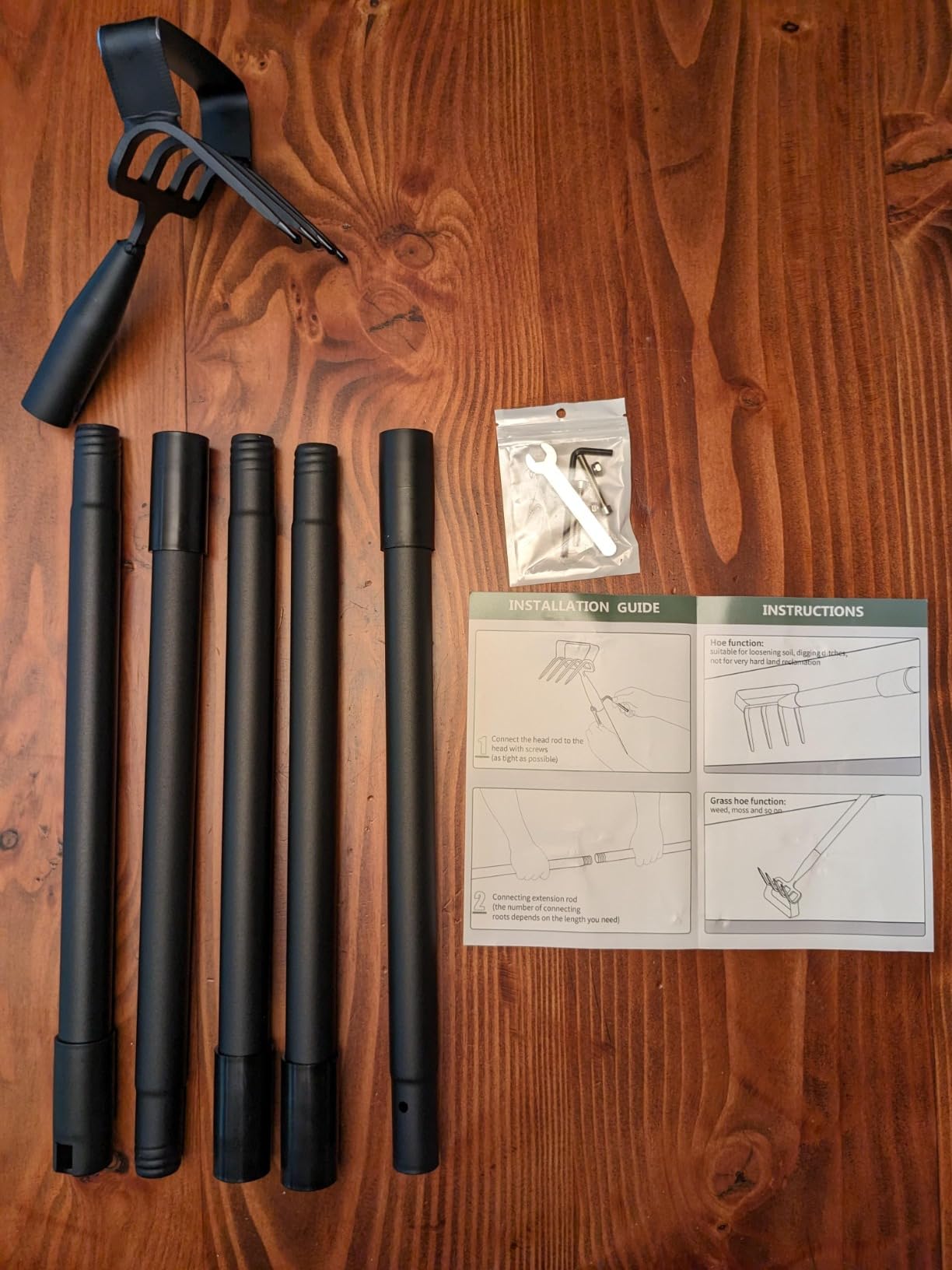 Garden Hoe  2-in-1, Cultivator Stirrup Hoe Garden Tool, Heavy Duty Hula Hoe with Adjustable Long Handle, Rake Gardening Tool for Loosening,Weeding