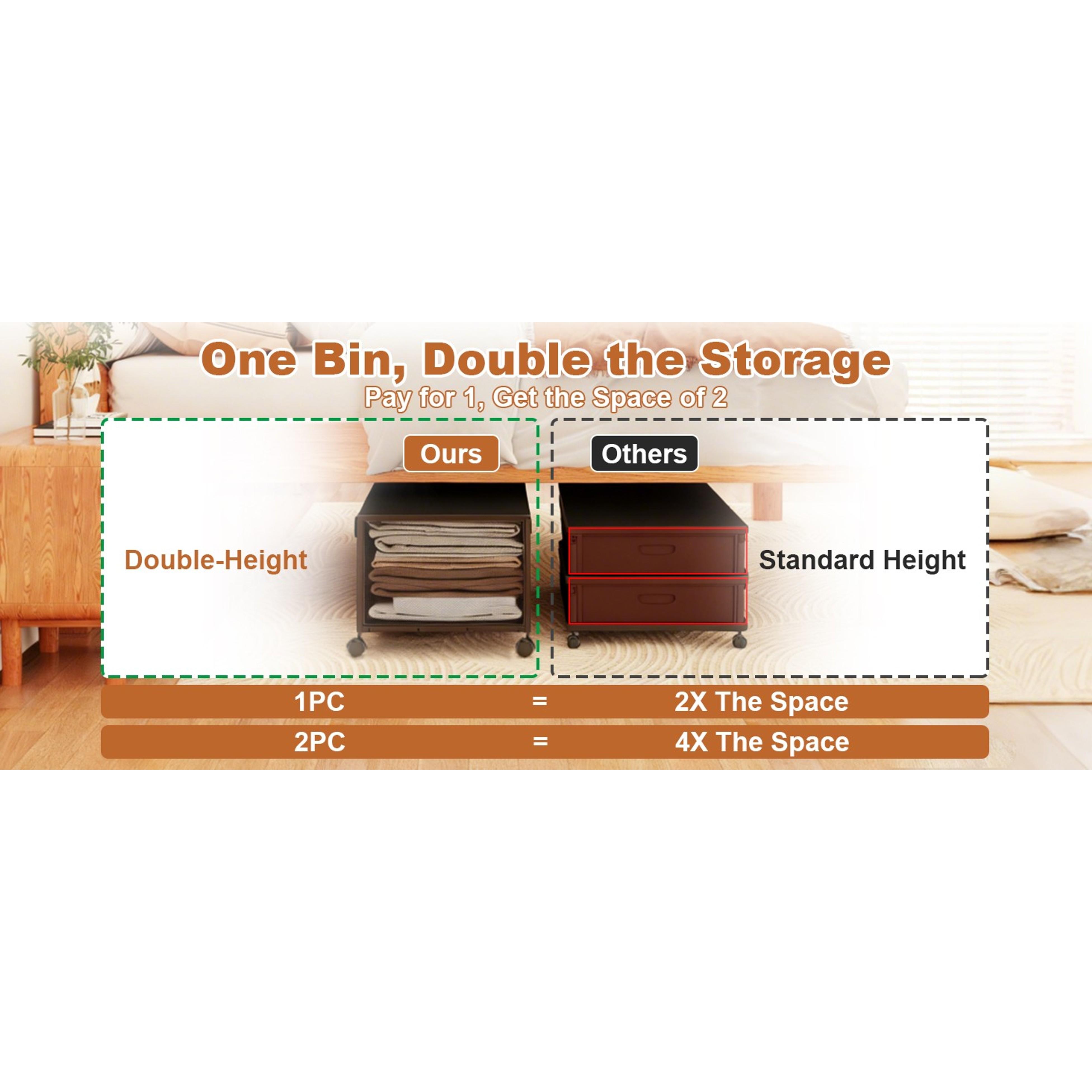 2 Pack Under the Bed Storage Containers,12 inch Height Under Bed Shoe Storage,31inch Long Underbed Storage with Wheels,Large Rolling under bed Clothes Storage Drawers with Lid for Dorm Tall,Black 2 Pack Under the Bed Storage Containers,12 inch Height Under Bed Shoe Storage,31inch Long Underbed Storage with Wheels,Large Rolling under bed Clothes Storage Drawers with Lid for Dorm Tall,Black
