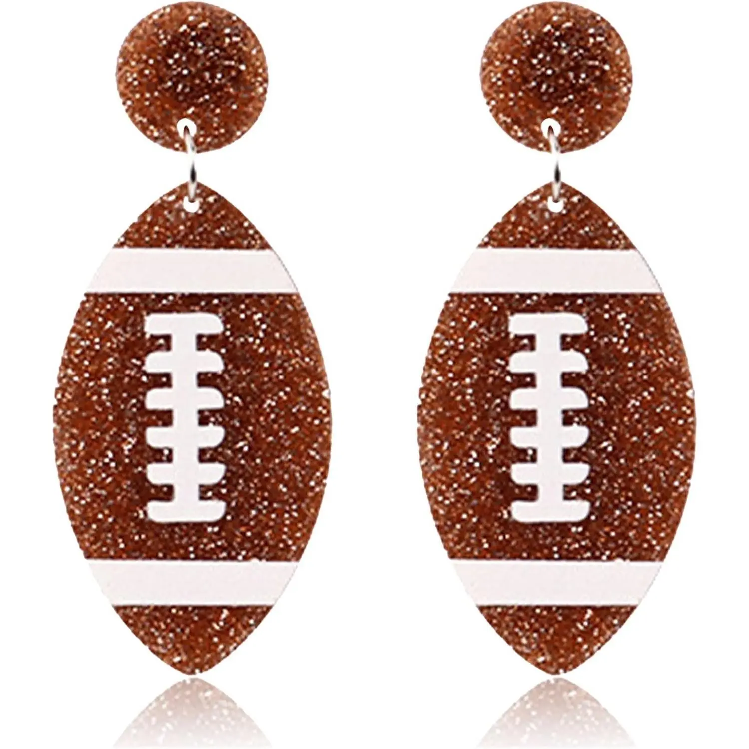 Cool Punk Sports Drop Dangle Earrings Lightweight Acrylic Baseball Football Basketball Rugby Soccer Statement Earrings for Women Sport Lover Jewelry Gift(Gift)