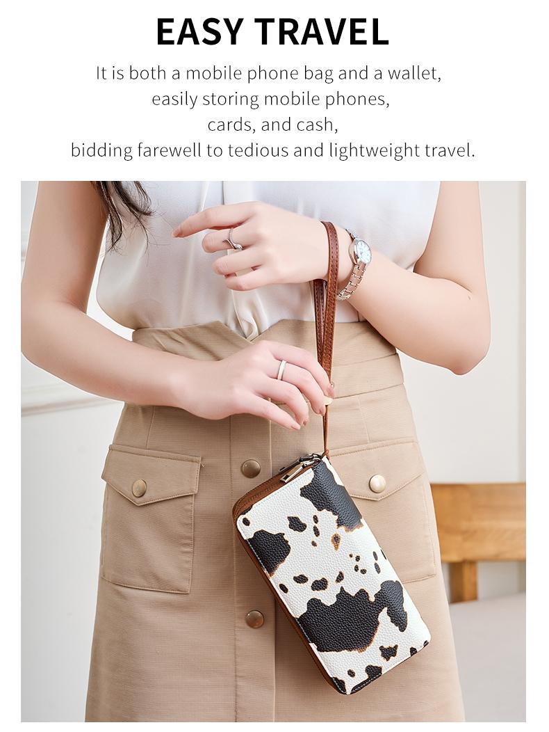 Women's Vintage Zipper Long Wallet With Floral Print, Multi-Functional Fashion Handbag With Large Capacity, Zipper Phone Pouch For Women Wallet Purse Wallet Wristlet Wallet, Fashionable Versatile Purse