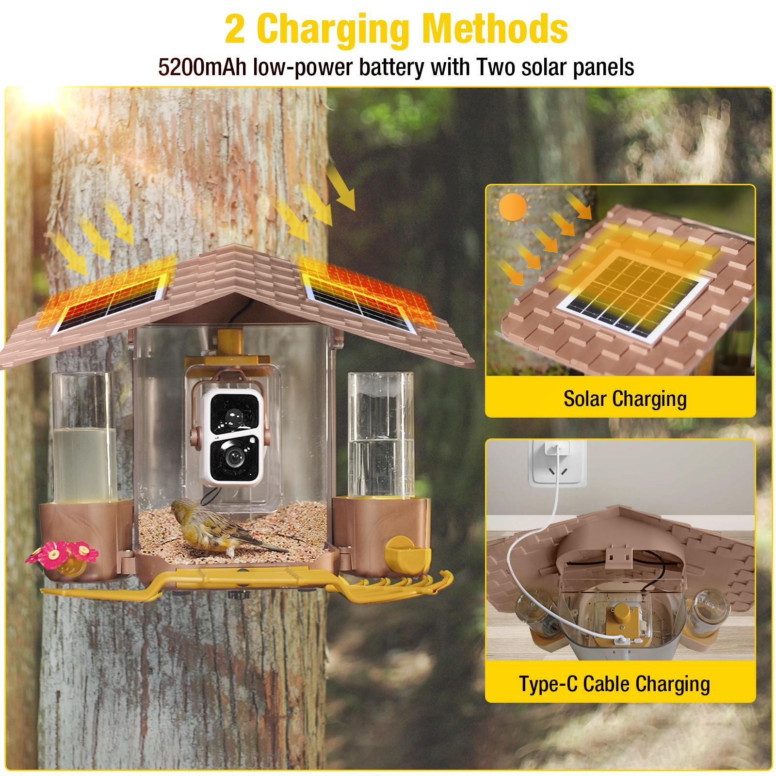 Aivituvin-AIR106 Smart Bird Feeder with Camera - 1080P HD, AI Bird Identification, Solar Powered, IP65 Weatherproof Aivituvin-AIR106 Smart Bird Feeder with Camera - 1080P HD, AI Bird Identification, Solar Powered, IP65 Weatherproof