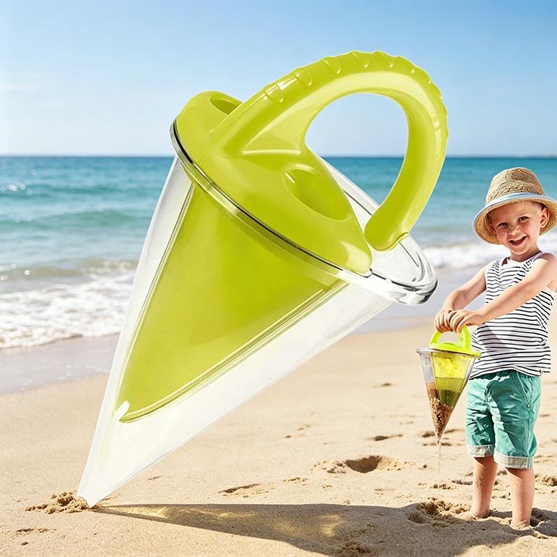 Portable Handheld Beach Sand Funnel Toy Kids Outdoor Sand Spark Flowing Sand Play Toy Summer Beach Sandcastle Making Toy For Children