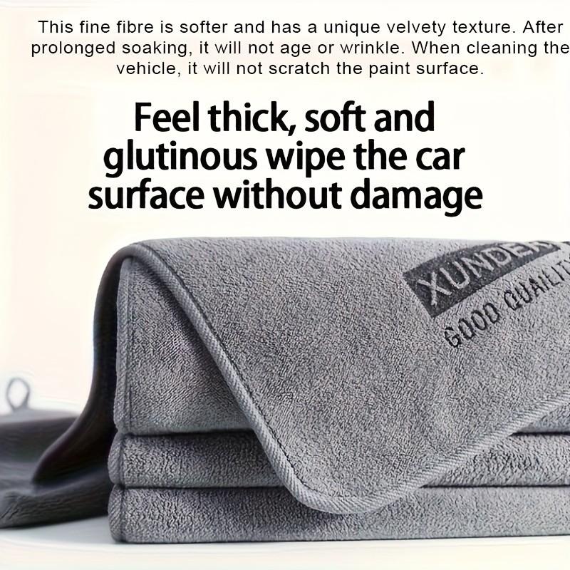 High-End Microfiber Car Towel, Ultra-Absorbent Soft No-Edge Wash Cloth, Interior Dry Cleaning Tool, Automotive Detailing Supplies, Microfiber Towels For Cars