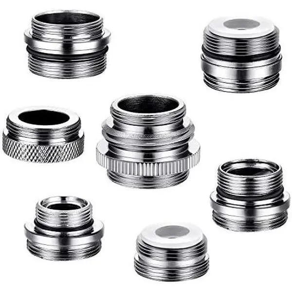 7 count Brass Faucet Adapter Kit Kitchen Male Female Faucet Adapter | Male & Female Thread, Brass Fittings, Not Leak Easily, Only Compatible With Sink Faucet With Removable Aerators