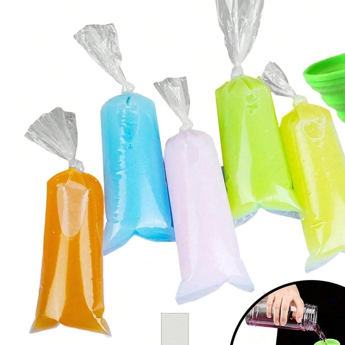 50/100 Pcs Ice Pop Bags, 30cmx5.5cm Plastic Mold, Self-Seal, Durable, Ideal for Ice Cream, Yogurt, Parties, Travel, Wedding, Birthday, Kitchen Supplies