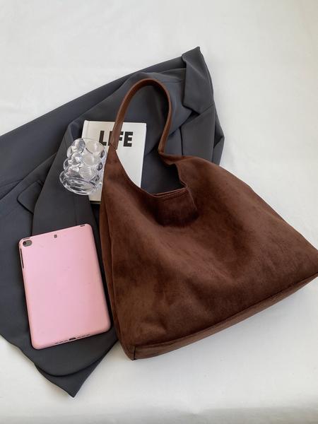 Elegant Shoulder Clutch Bag, Contemporary Plain Design, Large Capacity Commuter Fashion Accessory, Perfect for All Seasons