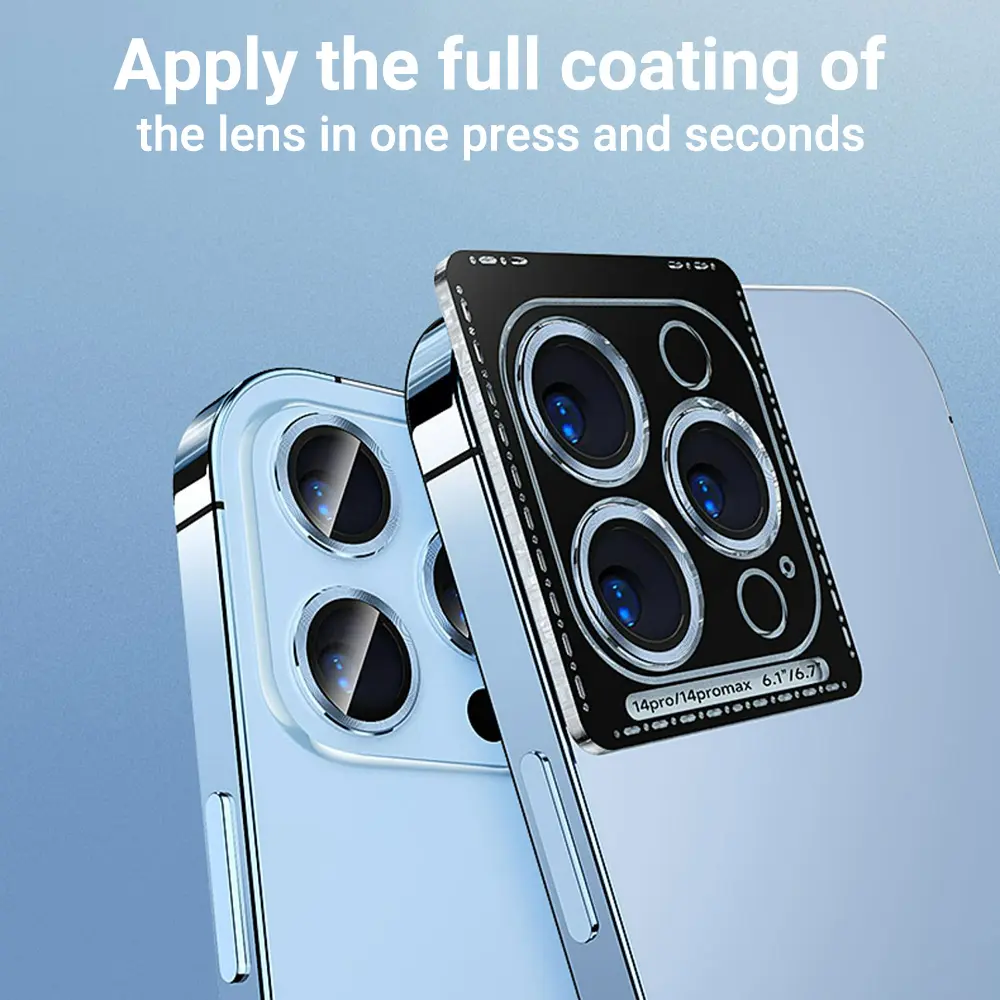 CD Pattern Lens Aligner for Phone Screen Protector Easy Installation Tool One Press And Seconds Precise Positioning Dust Free Tempered Glass Film Applicator