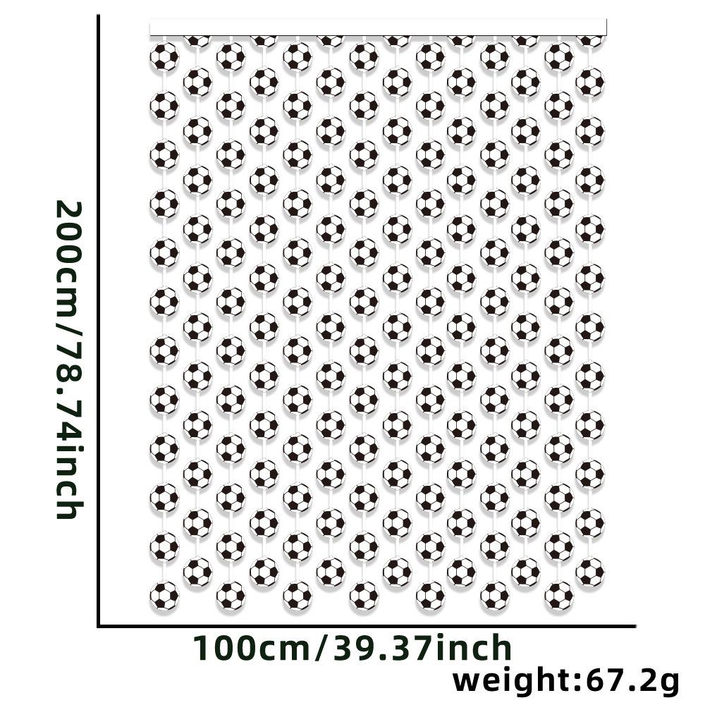 2 Meter Football Rain Curtain, World Cup Theme Party Decoration, DIY Background String Curtain Door Curtain, Usa Mexico Soccer Decor