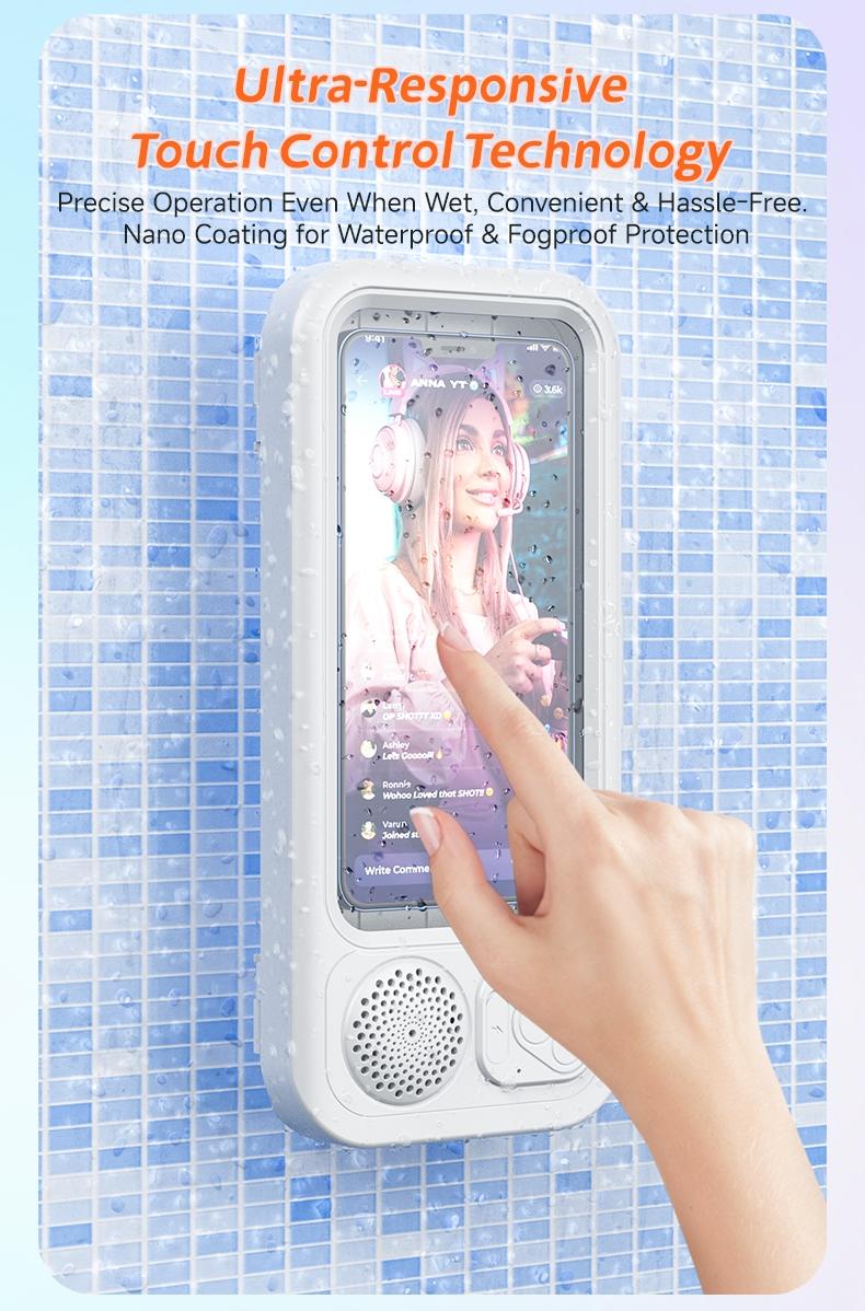 Waterproof Bathroom Bluetooth-compatible Speaker, Ideal for Humid Environments, Compatible with Android and iOS Devices, Audio Equipment for Bathrooms