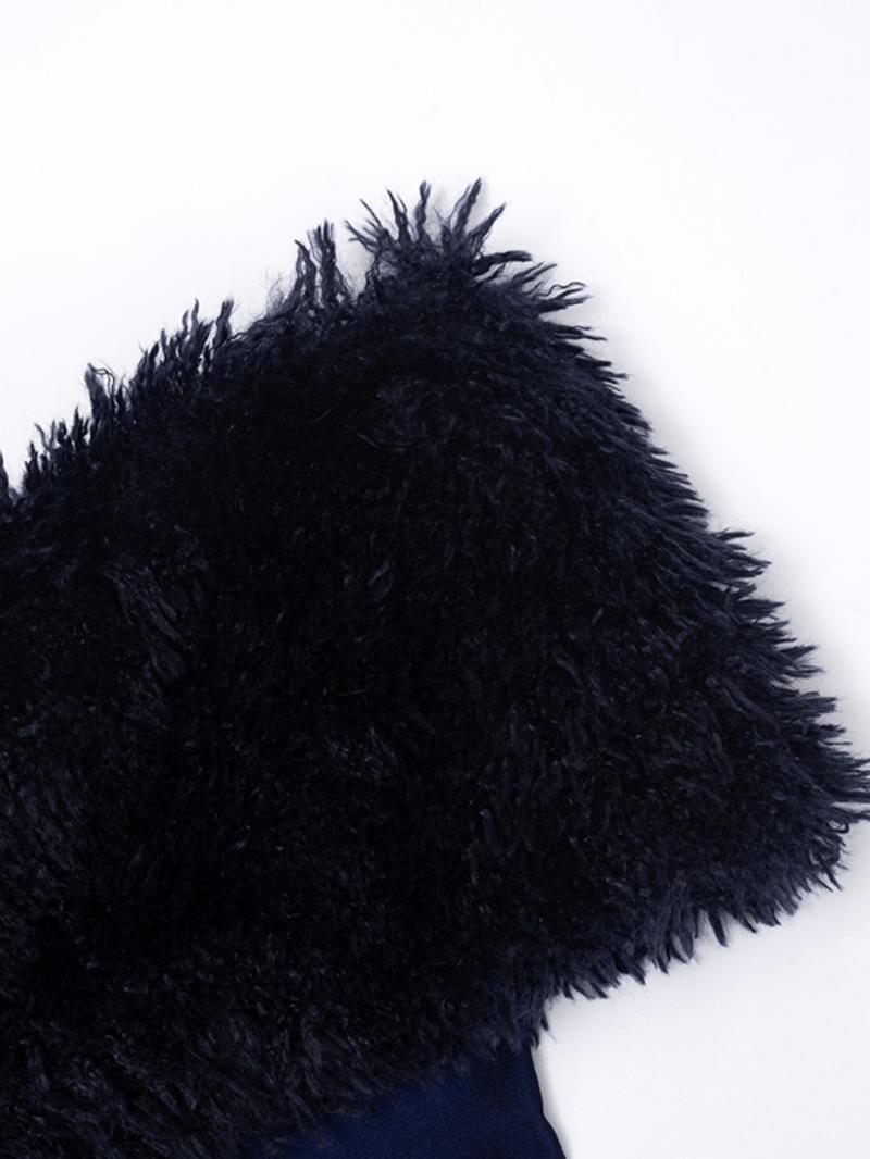 Women's Fashion Faux Fur Casual Jumpsuit, Comfortable Simple Design, Unique Style, Perfect for Daily Wear and Outdoor Activities