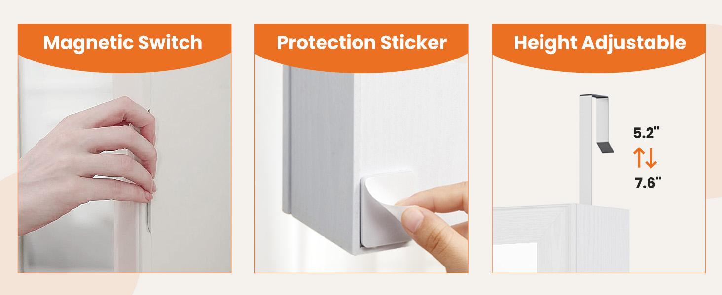 RIMIKING Jewelry Cabinet with Mirror, Dual Installation Options, Ample Storage, Convenience Features, Elegant Design,  Soft Velvet Lining, LED Lights, High Capacity Earring Storage, Dedicated Necklace Hooks, Ring Slots, Cosmetic Organizer