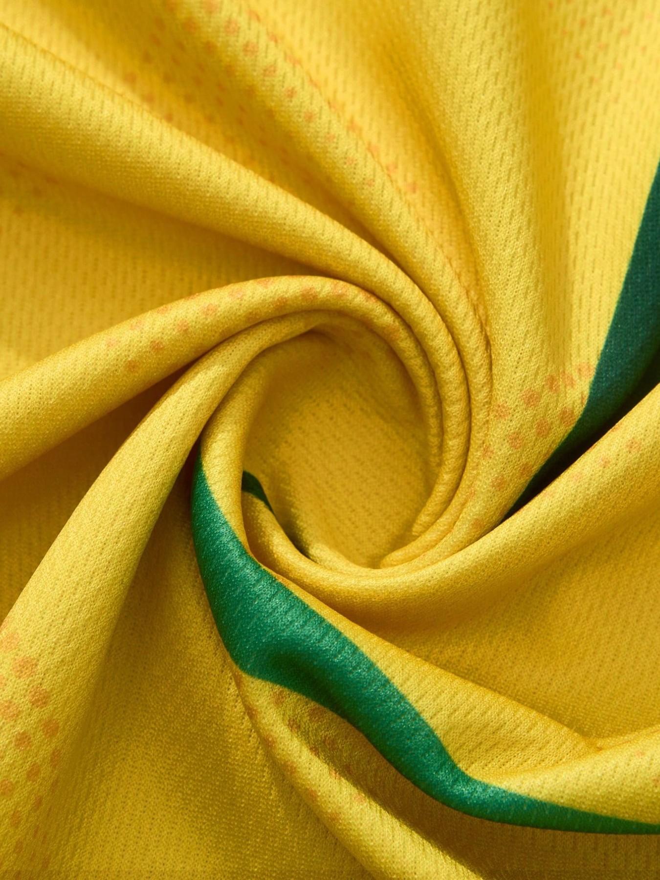 Men's Brazil #10 Retro Soccer Jersey, Sports Top, Lightweight Breathable Polyester, Yellow & Green National Team Color Block, Diamond Texture Mesh Fabric, Brazil Crest & "Brazilian city" Print, Ideal for Daily Wear, Street Style, Athletic Tops