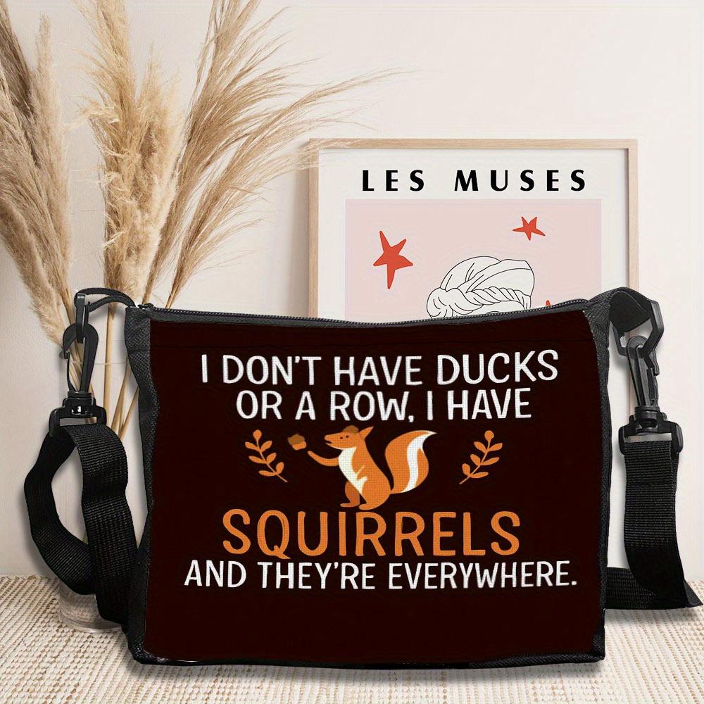 7 Cute squirrel canvas compact shoulder bag, party accessories, must-have for trend lovers 7.14