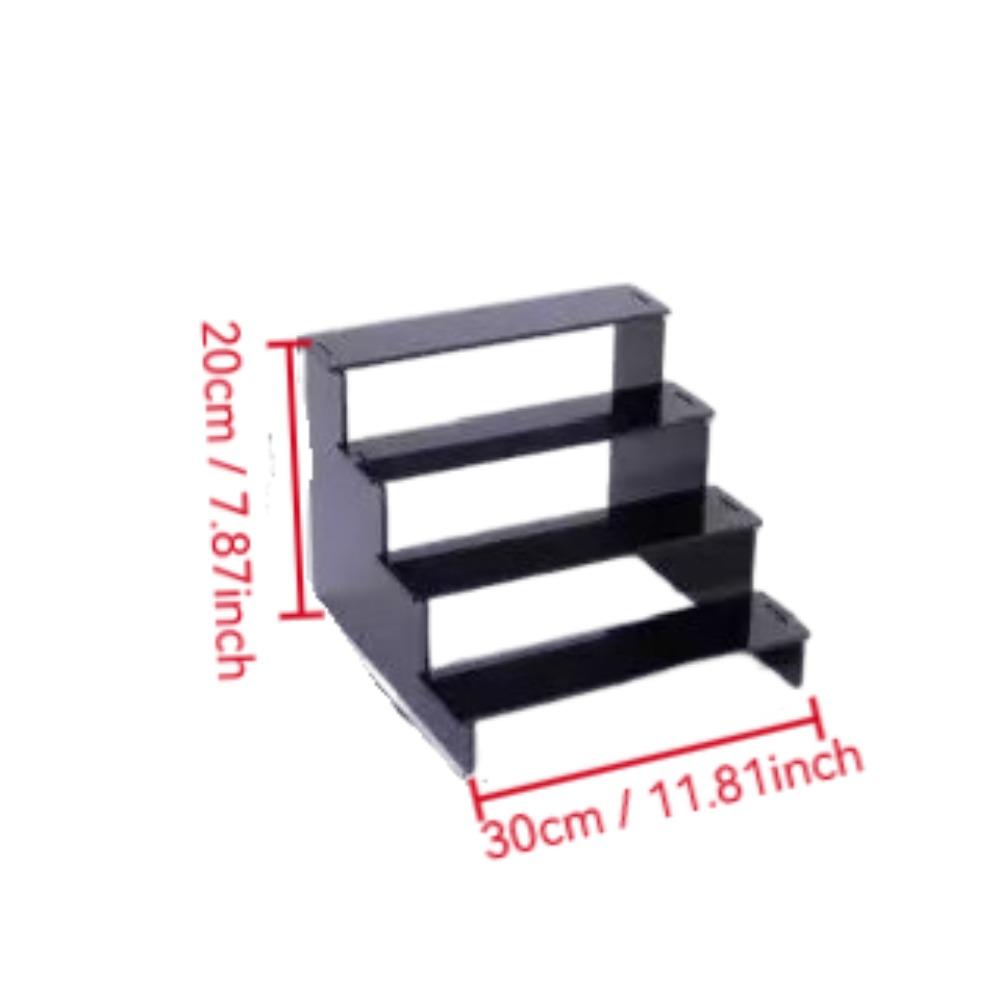 4 Tier Black Display Stand for Cologne,Perfume,Figures, Cupcake, Dessert, Spice, Fragrance, Countertop, Vanity, Dresser, Cabinet Use Racks Set Organizer