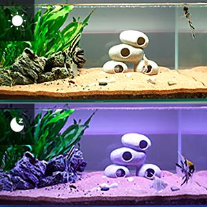 hygger Smart Aquarium Light, Bluetooth LED Light with App Control, Full Spectrum Fish Tank Light with 24/7 Lighting Cycle, 5 Modes, Adjustable Timer, for Freshwater Planted Tank