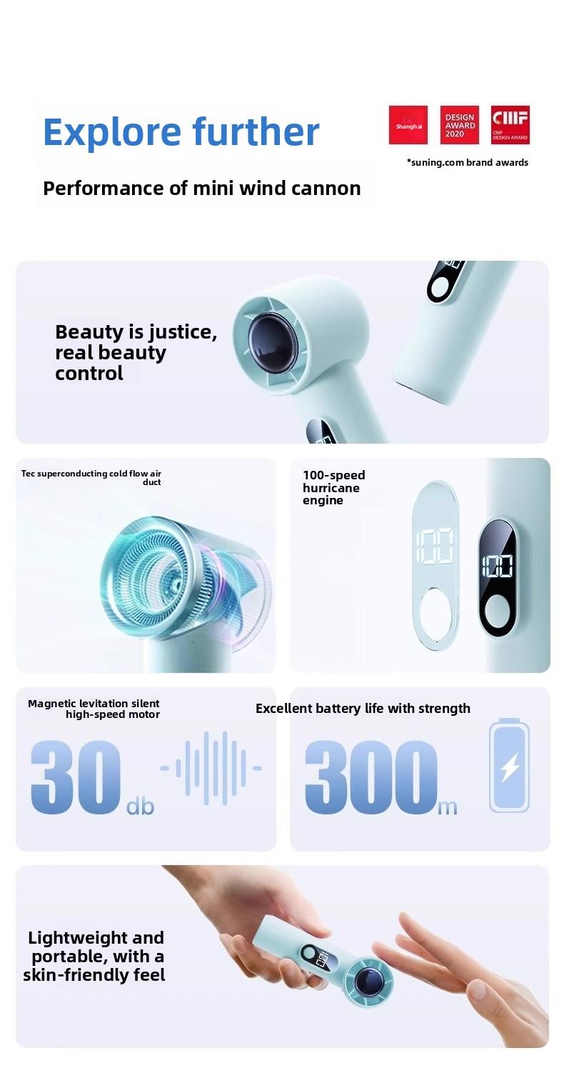 [Mini Air Conditioner] 2026 New Model Handheld Silent Small Mini USB Rechargeable Fan