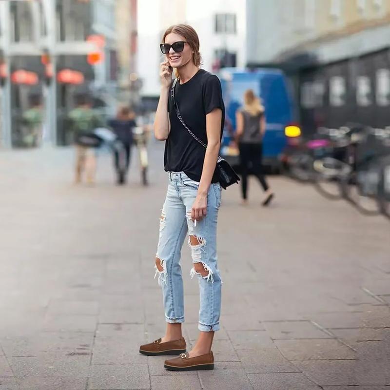 Women's Fashionable PU leather shoes Solid Color Slip on Loafers, Casual Comfortable Shoes for Daily Wear, Lightweight Breathable Shoes for All Seasons, Girl Women's Fashionable PU leather shoes Solid Color Slip on Loafers, Casual Comfortable Shoes for Daily Wear, Lightweight Breathable Shoes for All Seasons, Girl