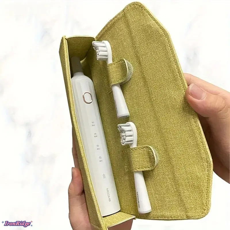 [IronRidge] Portable Outdoor Toothbrush Holder, Durable Fabric Dustproof Multi-Compartment Organizer, Lightweight Compact Oral Care Carry Case for Camping, Gym Toiletry Storage