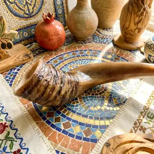 Israeli RAM Horn Trumpet Set, Jewish Kosher RAM Horn, Viking Blowing Horn, New Year RAM Horn, Israel Gift, Sheep Horn Collection