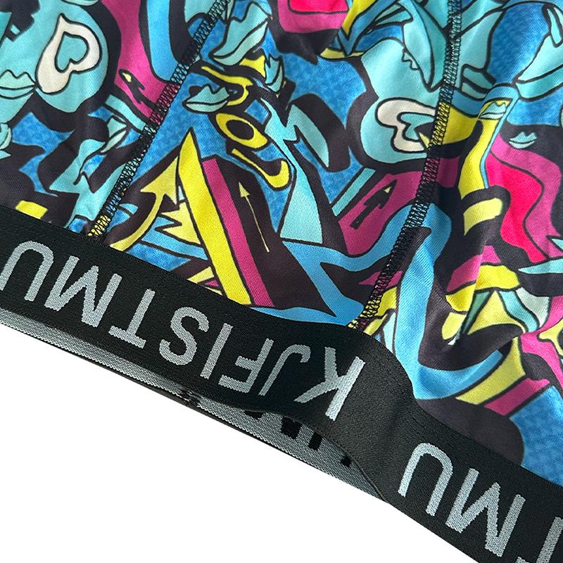 4 Pack Men's Underwear Print Holiday Cartoon Print Knitted Soft High Quality Stretchy Fashion Underwear Comfortable Breathable Unique Gift Idea - KJFISTMU Menswear Boxer Shorts Big Brief