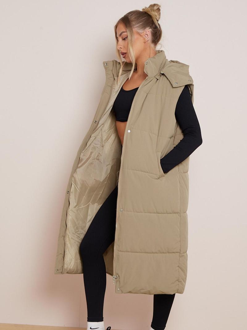 Versatile Plain Hooded Zip-Up Side Pocket Cotton Vest Versatile Plain Hooded Zip-Up Side Pocket Cotton Vest