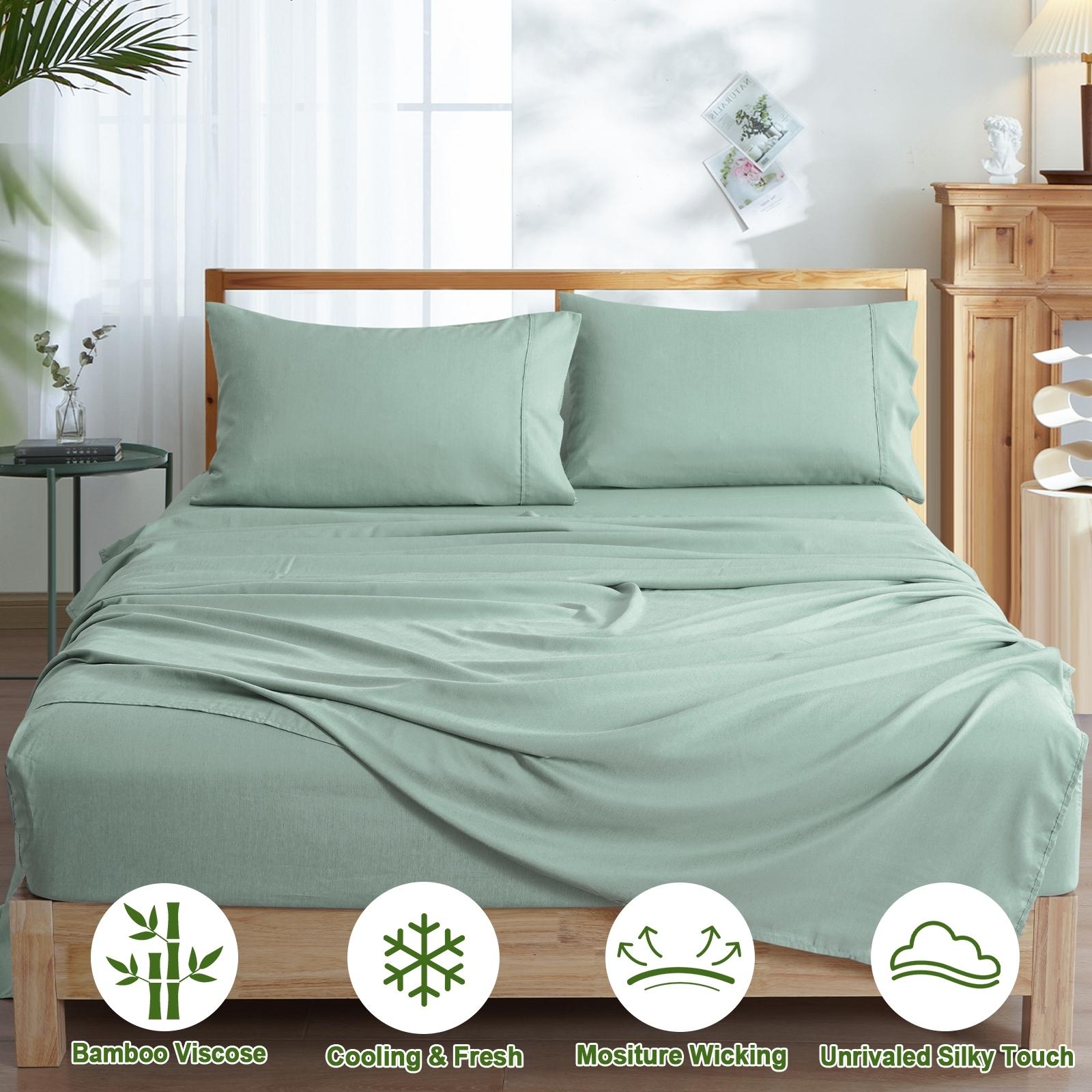 New Linen Bedding Set Oeko-Tex Certified Hotel Luxury Soft Skin-Friendly Breathable Anti-Wrinkle Fade Resistant Non-Slip Deep Pocket Design