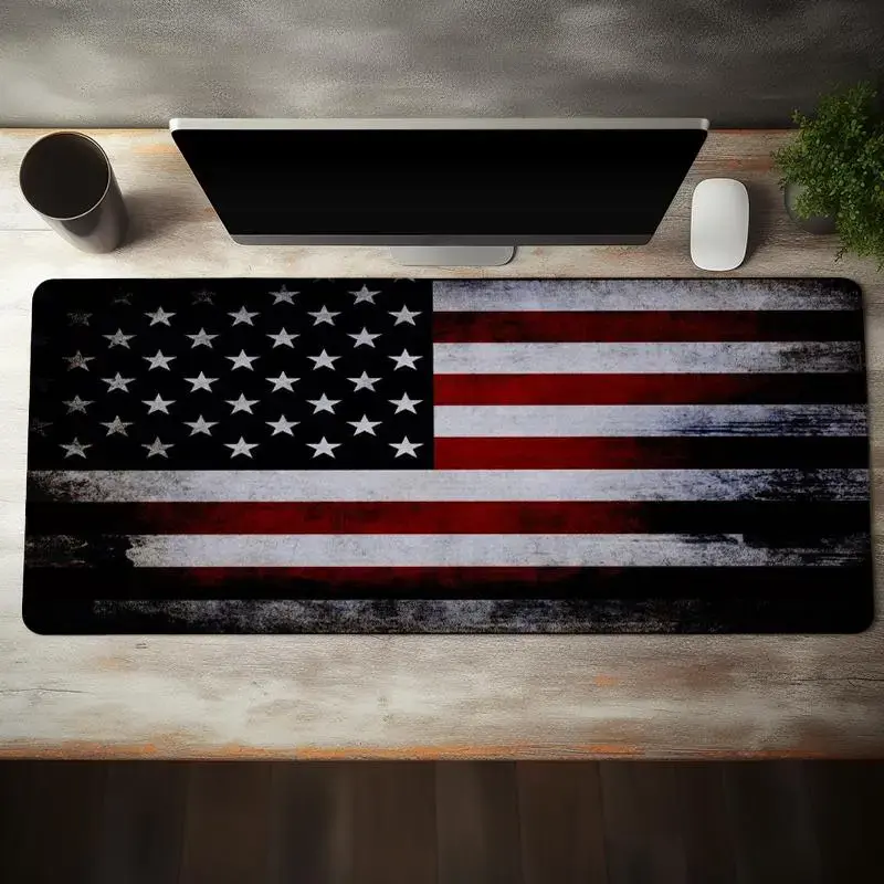 Large Area Flag Print Gaming Mouse Pad - 75x45cm, 1 Count, Non-slip Rubber Base, Stitched Edge Desk Pad, Multi-purpose Gaming Gear, Home Office Accessory, Gift Option