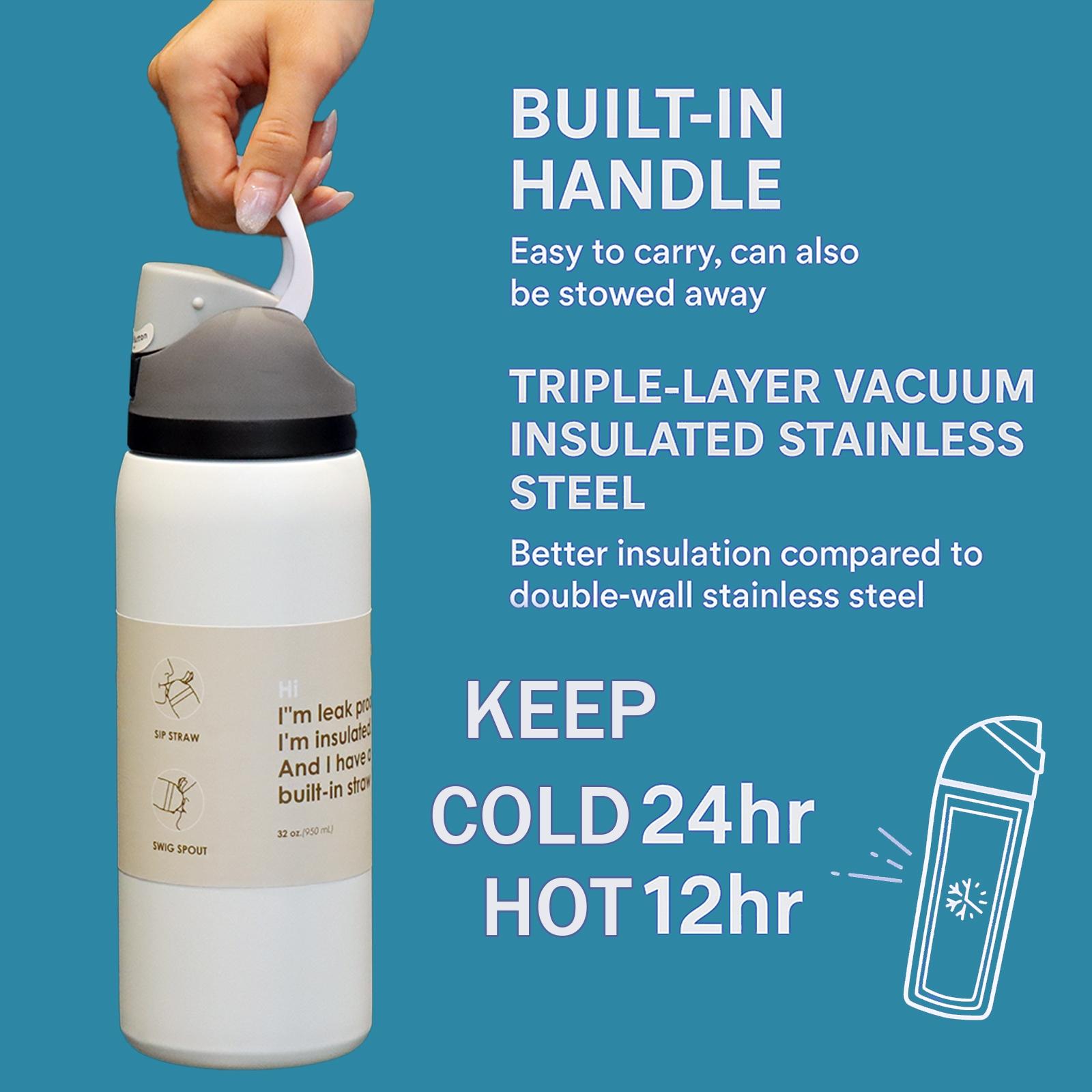 1 Pc 19/32oz insulated mug tumbler, Leakproof Insulated Tumbler, double wall leak-proof vacuum cup for hot cold drinks, thermal mug keeping warm 12 hour/ cold 24 h, graphic style, ideal gift for women men, perfect for travel office home