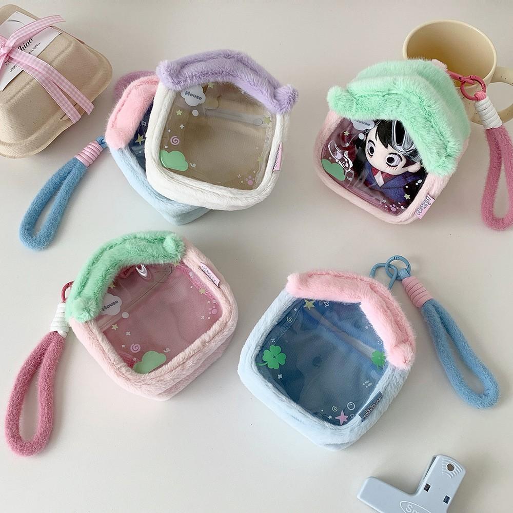 Cartoon Plush Doll Bag, Student Toy House Storage Bag, Anime Figure Cotton Doll Display Hanging Bag, Pain Bag for Collectors