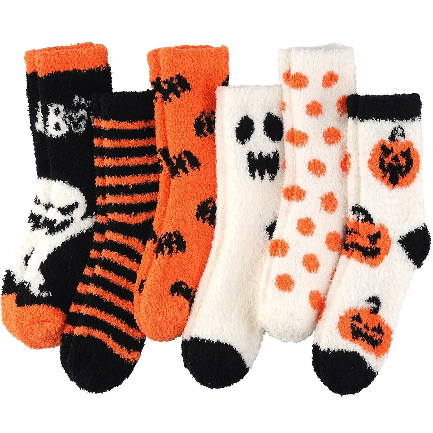 Fuzzy Socks for Women, 6 Pairs Cozy Winter Fluffy Slipper Socks