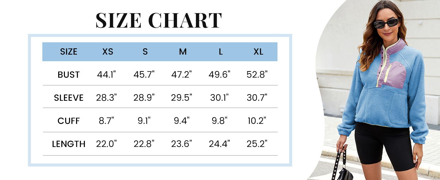 UANEO Women's Lightweight Fleece Pullover Jacket Cropped Fall Winter Fuzzy Sherpa Jacket Sweatshirt Coat with Pockets Casual Long Sleeve Womenswear